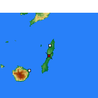Nearby Forecast Locations - New Tanegashima Airport - Kaart