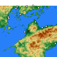 Nearby Forecast Locations - Matsuyama - Kaart