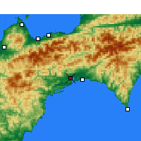 Nearby Forecast Locations - Kōchi - Kaart