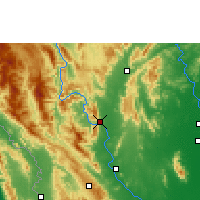 Nearby Forecast Locations - Bhumibol Dam - Kaart