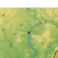 Nearby Forecast Locations - Nanchong - Kaart