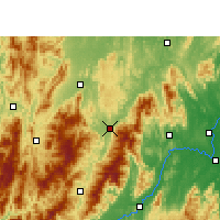 Nearby Forecast Locations - Xinning - Kaart