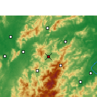 Nearby Forecast Locations - Ninggang - Kaart