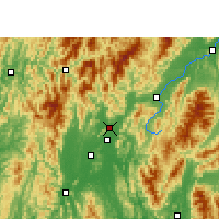Nearby Forecast Locations - Lingchuan - Kaart