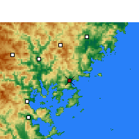 Nearby Forecast Locations - Xiapu - Kaart