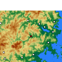 Nearby Forecast Locations - Yongtai - Kaart