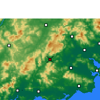 Nearby Forecast Locations - Jiexi - Kaart
