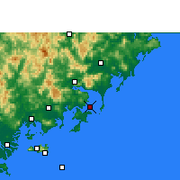 Nearby Forecast Locations - Dongshan - Kaart