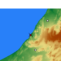 Nearby Forecast Locations - Sidi Ifni - Kaart
