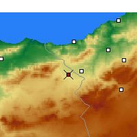 Nearby Forecast Locations - Oujda - Kaart