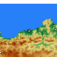 Nearby Forecast Locations - Jijel-port - Kaart