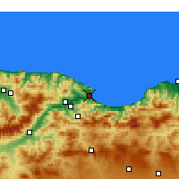 Nearby Forecast Locations - Béjaïa - Kaart