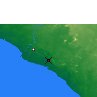 Nearby Forecast Locations - Monrovia - Kaart
