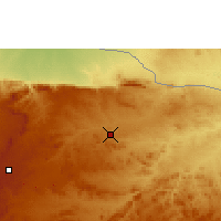 Nearby Forecast Locations - Mount Darwin - Kaart