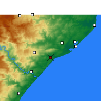 Nearby Forecast Locations - Mtunzini - Kaart