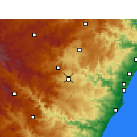 Nearby Forecast Locations - Pietermaritzburg - Kaart