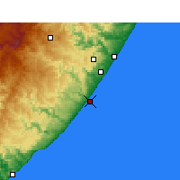 Nearby Forecast Locations - Port Edward - Kaart