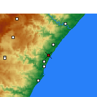 Nearby Forecast Locations - OThongathi - Kaart