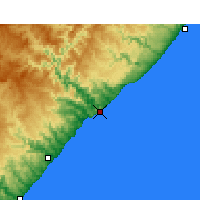 Nearby Forecast Locations - Port St. Johns - Kaart