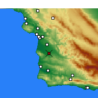 Nearby Forecast Locations - Santa Maria - Kaart