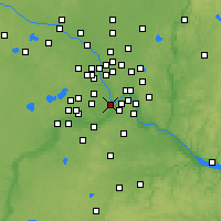Nearby Forecast Locations - Minneapolis - Kaart