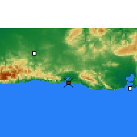 Nearby Forecast Locations - Sant. Cuba - Kaart