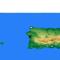 Nearby Forecast Locations - Mayagüez - Kaart