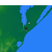 Nearby Forecast Locations - Chuí - Kaart