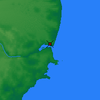 Nearby Forecast Locations - Puerto Deseado - Kaart