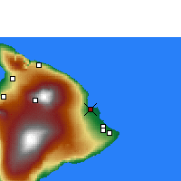Nearby Forecast Locations - Hilo/Hawaii - Kaart