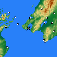 Nearby Forecast Locations - Wellington - Kaart