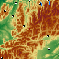 Nearby Forecast Locations - Maruia Springs - Kaart