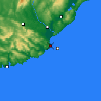 Nearby Forecast Locations - Nugget Point Aws - Kaart