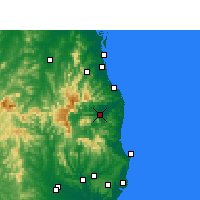 Nearby Forecast Locations - Murwillumbah - Kaart
