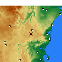 Nearby Forecast Locations - Moss Vale - Kaart