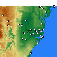Nearby Forecast Locations - Horsley - Kaart