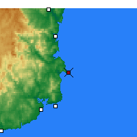 Nearby Forecast Locations - Green Cape Aws - Kaart