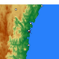 Nearby Forecast Locations - Moruya Heads - Kaart