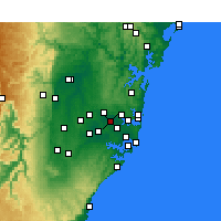 Nearby Forecast Locations - Homebush - Kaart