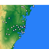Nearby Forecast Locations - Port Jackson - Kaart