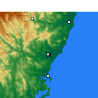 Nearby Forecast Locations - Taree - Kaart