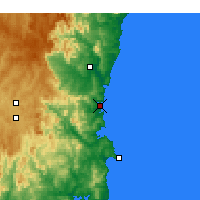 Nearby Forecast Locations - Merimbula - Kaart