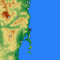 Nearby Forecast Locations - Bicheno - Kaart