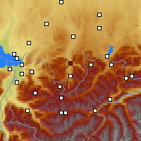Nearby Forecast Locations - Allgäuer Alpen - Kaart