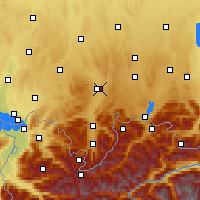 Nearby Forecast Locations - Allgäu - Kaart