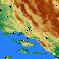 Nearby Forecast Locations - Trilj - Kaart