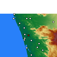 Nearby Forecast Locations - Chalakudy - Kaart