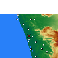 Nearby Forecast Locations - Irinjalakuda - Kaart