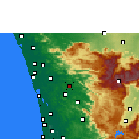 Nearby Forecast Locations - Kothamangalam - Kaart