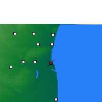 Nearby Forecast Locations - Parangipettai - Kaart